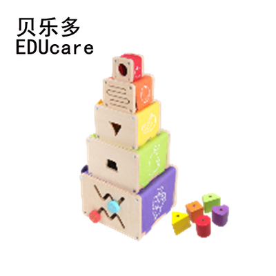 EDUcare 缤纷套盒845335 搭建颜色识别比较儿童益智玩具0-3岁早教