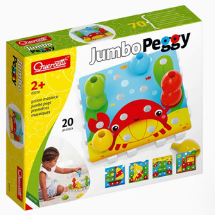 启迪Quercetti 巨手蘑菇钉初级版Q2270 儿童拼插大颗粒拼图玩具2+