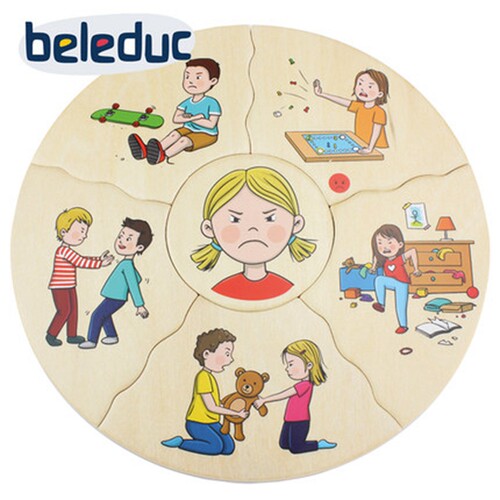 贝乐多beleduc 趣味配对我们的情绪五种感官业余爱好拼图儿童玩具