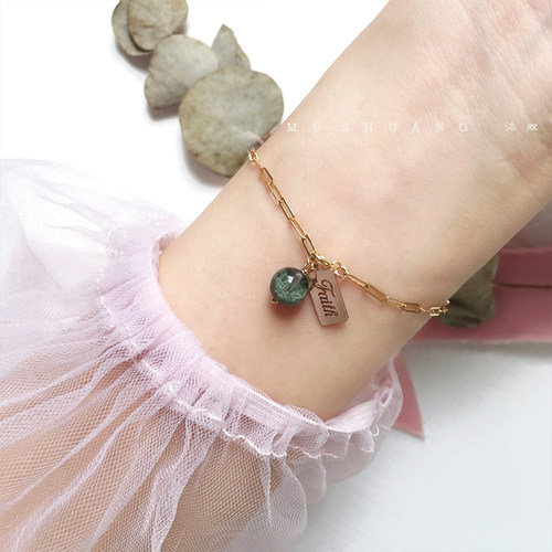 手链绿幽灵聚宝盆手链天然不褪色