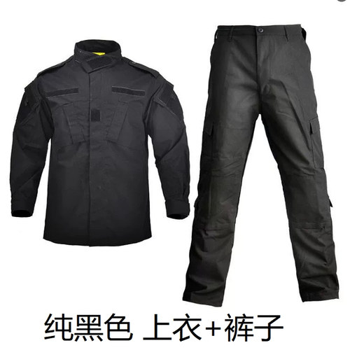 美式教官服 纯黑色套装 薄款格子布 BLACK外贸出口 国产复刻