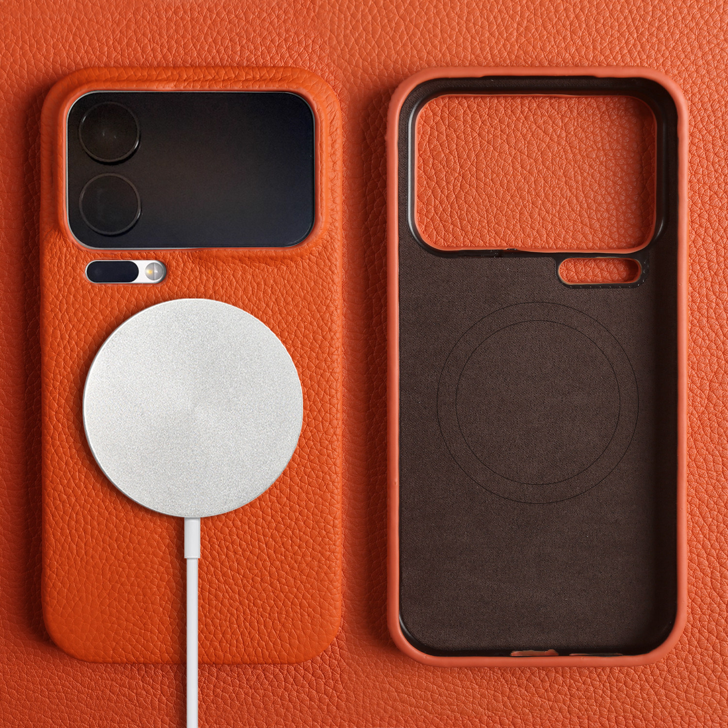 荔枝纹真皮适用小米17ProMax手机壳新款15Ultra保护套15sPro轻奢高级感奢华14磁吸全包皮质外壳13T防摔牛皮套