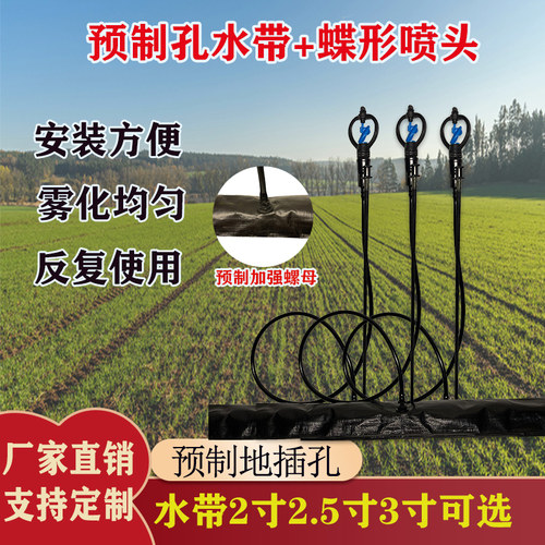 预制孔水带地插蝴蝶喷浇地