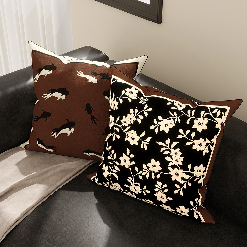 新中式沙发客厅抱枕复古靠背垫腰枕飘窗装饰摆件卧室床头床上