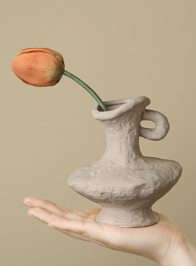 贝汉美侘寂素胚艺术花瓶家居摆件民宿装饰品陶瓷花器跨境热采