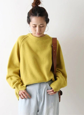 FRAMEWORK 95羊毛+5开司米厚实温暖 异面设计绝妙长度 宽袖围毛衣