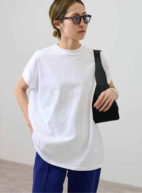 ATON*FRame半强捻长棉纱 极简一片式轮廓 气质百搭 偏高领位 TEE