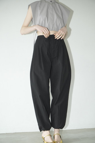 弹性腰围休闲百搭长裤裤脚可收拢