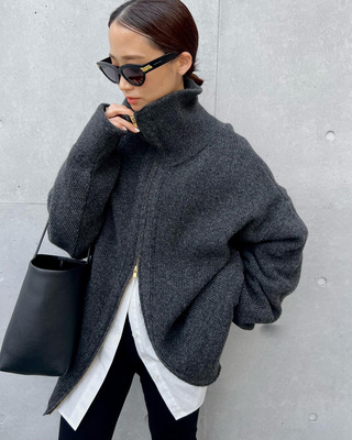 宽松范儿羊毛真丝羊绒混纺