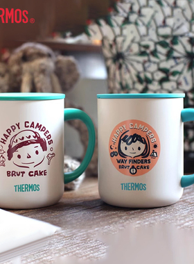 膳魔师马克杯陶瓷内胆保温水杯办公室桌面把手杯不锈钢咖啡杯TCDG