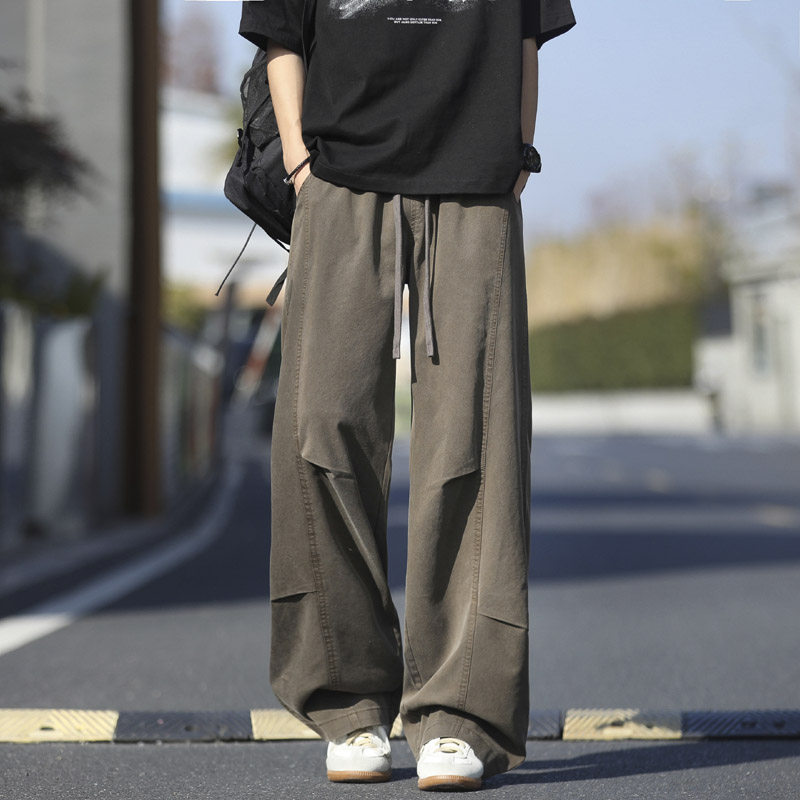 春夏季新款高街莱赛尔天丝牛仔裤男潮流宽松直筒长裤6035特P50，男装牛仔裤，电商B203-1