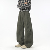 春季新款美式高街弯刀工装裤男潮流宽松直筒阔腿香蕉裤052HP65，男装工装外套，电商B203-1