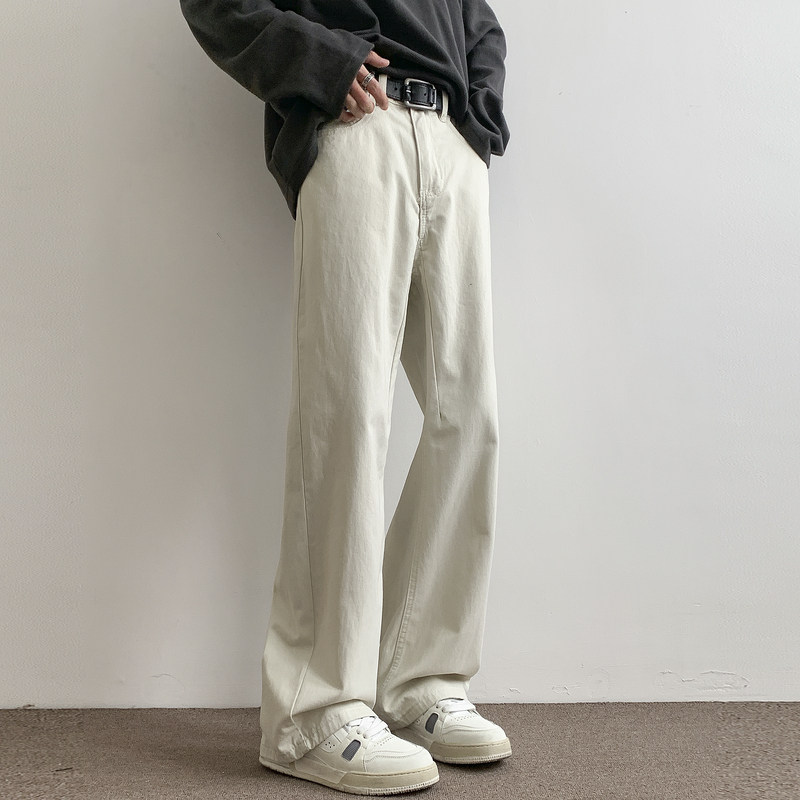 春季ins美式高街百搭休闲裤男潮流宽松直筒阔腿长裤子KZ18P42,男装休闲裤,电商B203-1