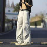 春夏季新款多口袋工装裤男宽松直筒阔腿休闲裤子832特P55，男装工装外套，电商B203-1