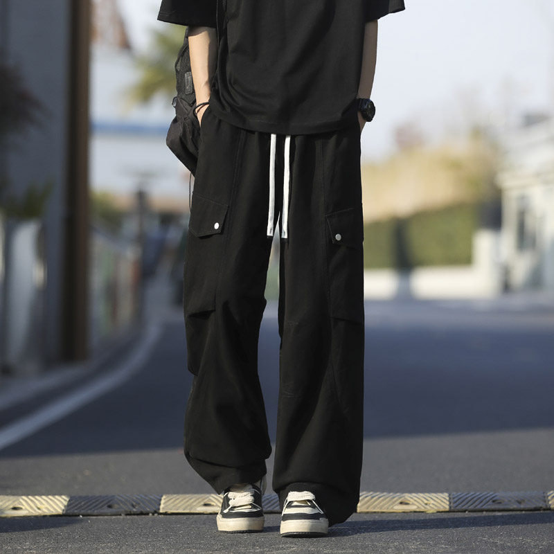 春夏新款美式多口袋工装裤男士潮流宽松大码休闲长裤829特P53,男装工装外套,电商B203-1