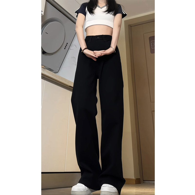 春季新款美式高街百搭直筒休闲裤女生潮牌宽松拖地裤D1229特P42,男装休闲裤,电商B203-1