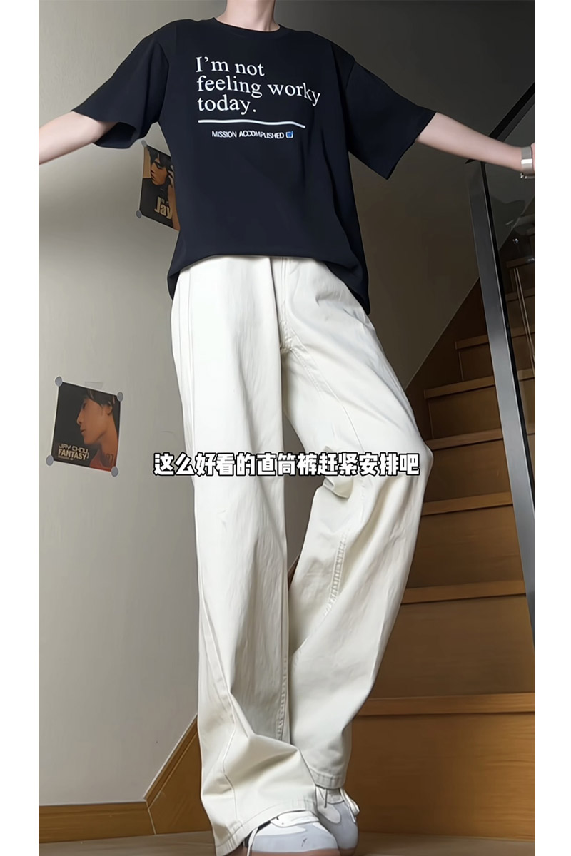 2025春季新款ins美式纯色休闲裤男生潮流宽松直筒长裤KZ18特P45,男装休闲裤,电商B203-1
