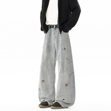 春季新款美式卡通动物刺绣牛仔裤男潮流宽松直筒弯刀长裤101H P58,男装牛仔裤,电商B203-1, 春季新款美式卡通动物刺绣牛仔裤男潮流宽松直筒弯刀长裤101H P58,男装牛仔裤,电商B203-1,