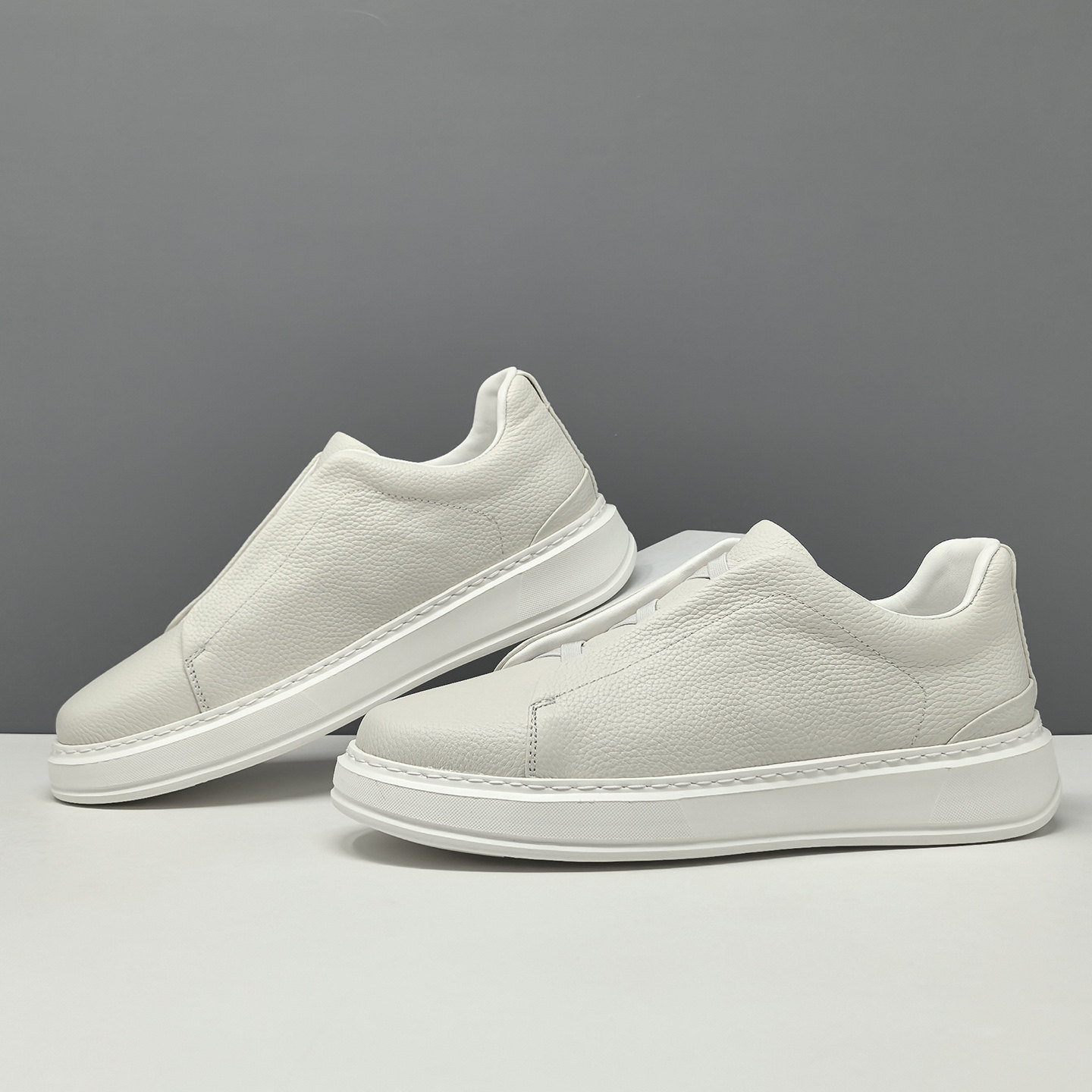 真皮板鞋乐福鞋男款潮流百搭男士小白鞋套脚休闲鞋男一脚蹬懒人鞋,流行男鞋,乐福鞋（豆豆鞋）,淘宝优惠券,粉丝福利购,淘宝优惠卷