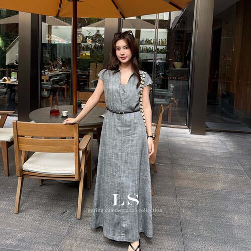 【LS新品牌】黑标极简大牌 夏季上新简约时尚通勤百搭连衣裙30622
