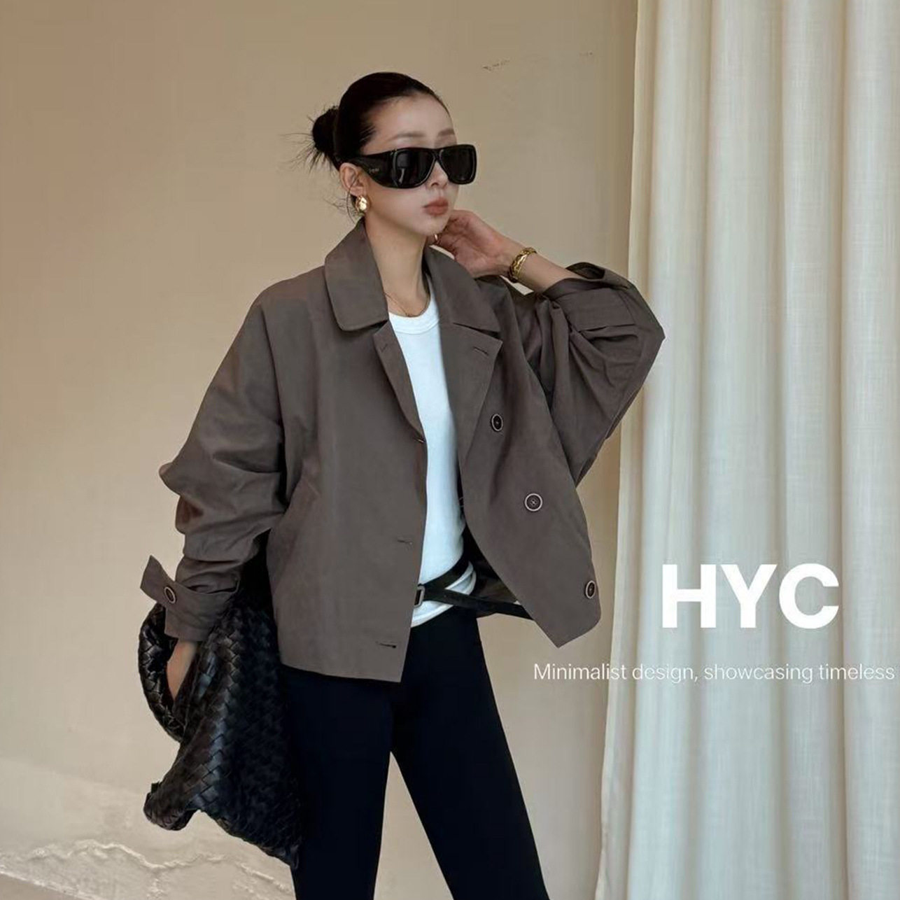 HYC十三行2026秋季新款高级松弛感风衣百搭宽松休闲外套女潮20869
