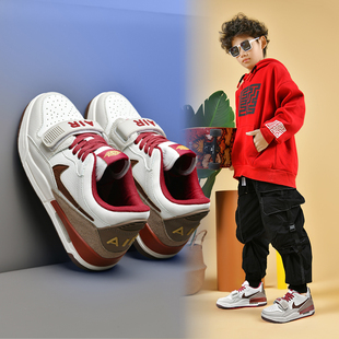 莆鞋田马年限定312正品低帮篮球鞋3I2男鞋大童男孩红色过年运动鞋