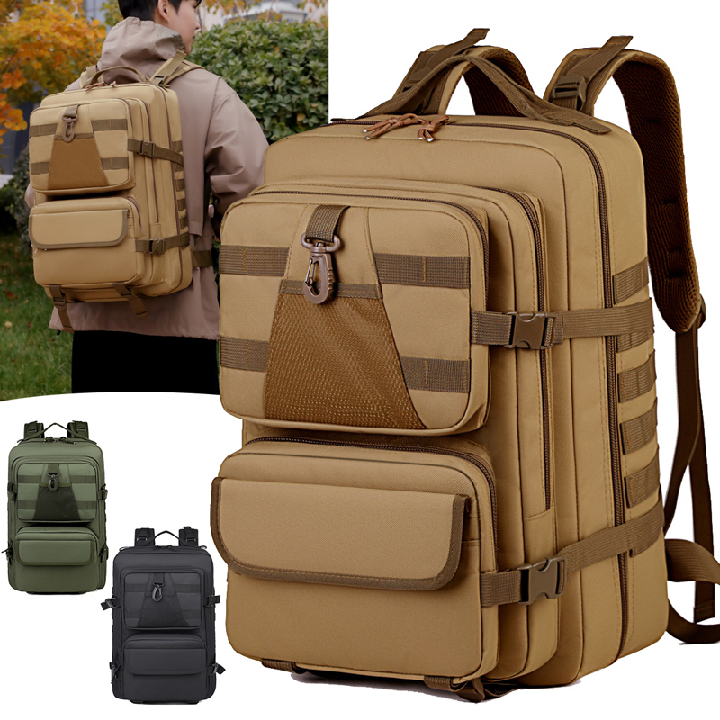 战术双肩包多层大容量野外徒步包