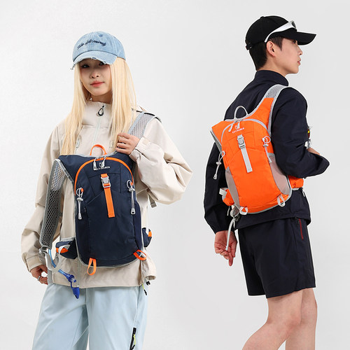 运动徒步小背包有护腰可挂登山杖