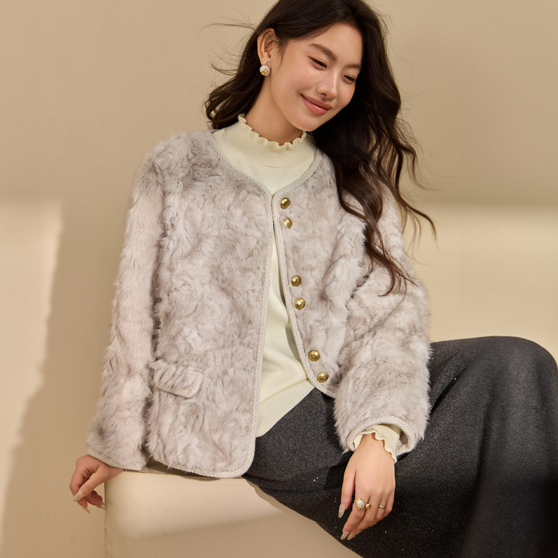 【晚宴】加绒加厚麂皮绒皮毛一体外套纤莉秀大码女装胖mm冬装新款,女装/女士精品,常规大码外套,淘宝优惠券,粉丝福利购,淘宝优惠卷