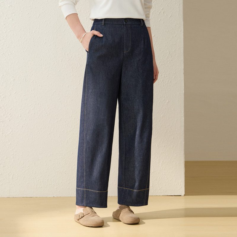 【慵懒深色百搭裤子】纤莉秀大码女装复古气质长裤胖mm2026春新款,女装/女士精品,大码裤装,淘宝优惠券,粉丝福利购,淘宝优惠卷