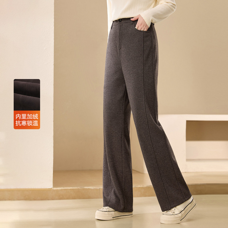 【加绒毛呢直筒裤】纤莉秀大码女装垂坠显瘦阔腿裤胖mm2025冬新款,女装/女士精品,大码裤装,淘宝优惠券,粉丝福利购,淘宝优惠卷