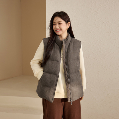 【加厚保暖立领棉服】纤莉秀大码女装百搭棉马甲胖mm2025冬装新款