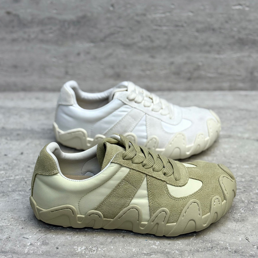 欧洲站真皮女鞋2026春款圆头系带磨砂皮平底运动鞋休闲韩版德训鞋,女鞋,时尚休闲鞋,淘宝优惠券,粉丝福利购,淘宝优惠卷