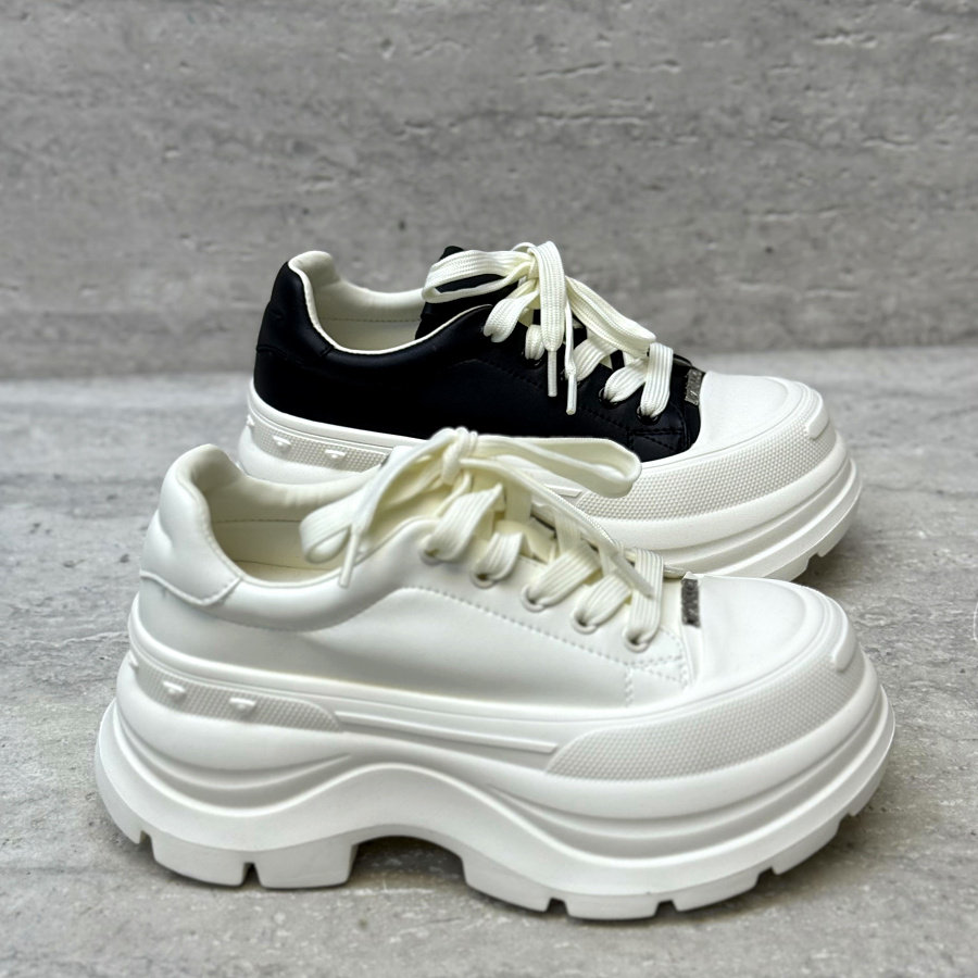 欧洲站欧货女鞋2026春季新款真皮系带松糕底轻便小白鞋通勤休闲鞋,女鞋,时尚休闲鞋,淘宝优惠券,粉丝福利购,淘宝优惠卷