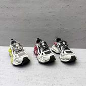 欧洲站欧货女鞋 潮 老爹鞋 2026春新真皮拼网拼色系带圆头时尚 休闲鞋