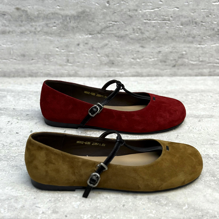 欧洲站欧货女鞋2026春季新款真皮磨砂皮一字带平底浅口单鞋玛丽珍,女鞋,玛丽珍鞋,淘宝优惠券,粉丝福利购,淘宝优惠卷