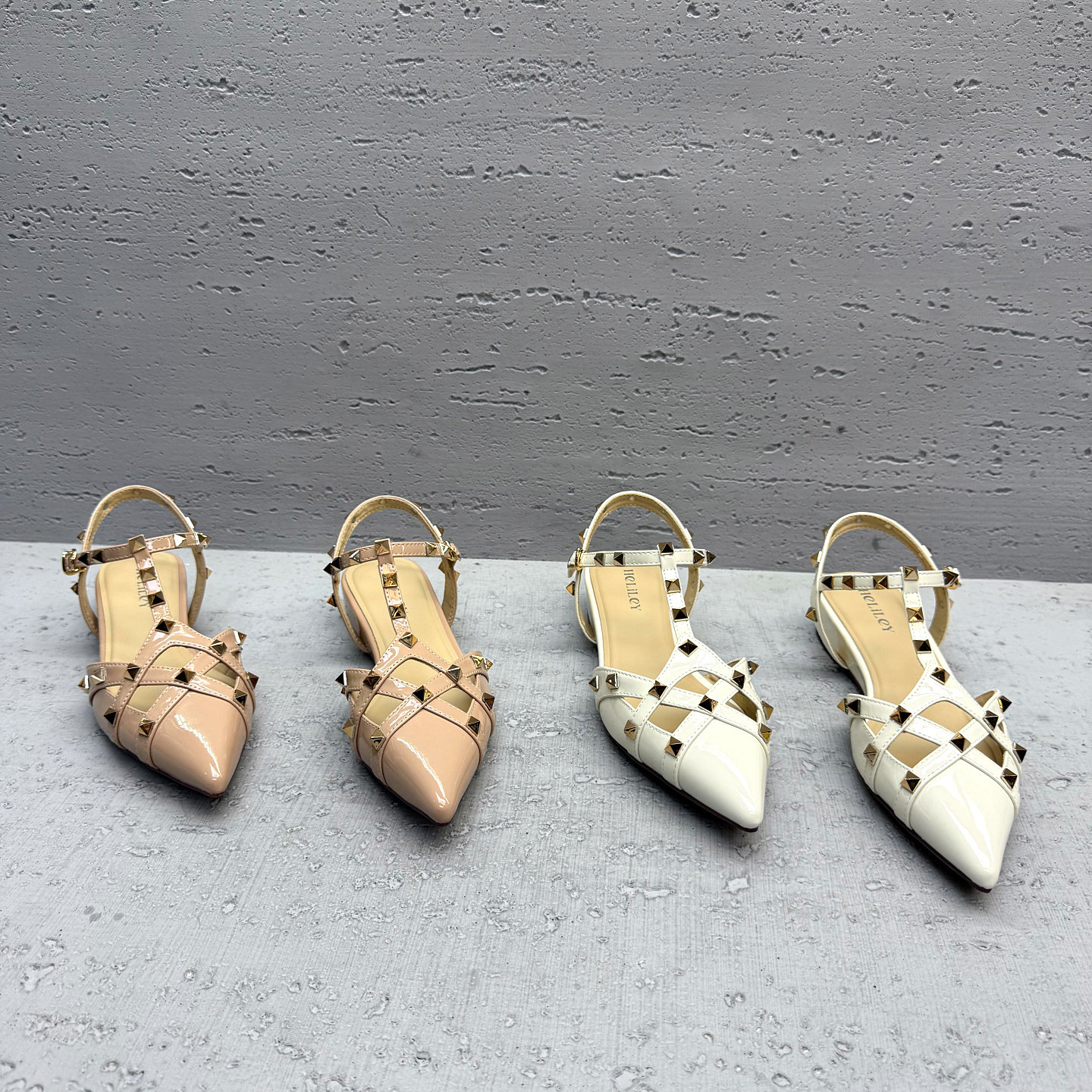 欧洲站欧货2026春夏新款韩版铆钉尖头凉鞋平底丁字扣带百搭单鞋潮