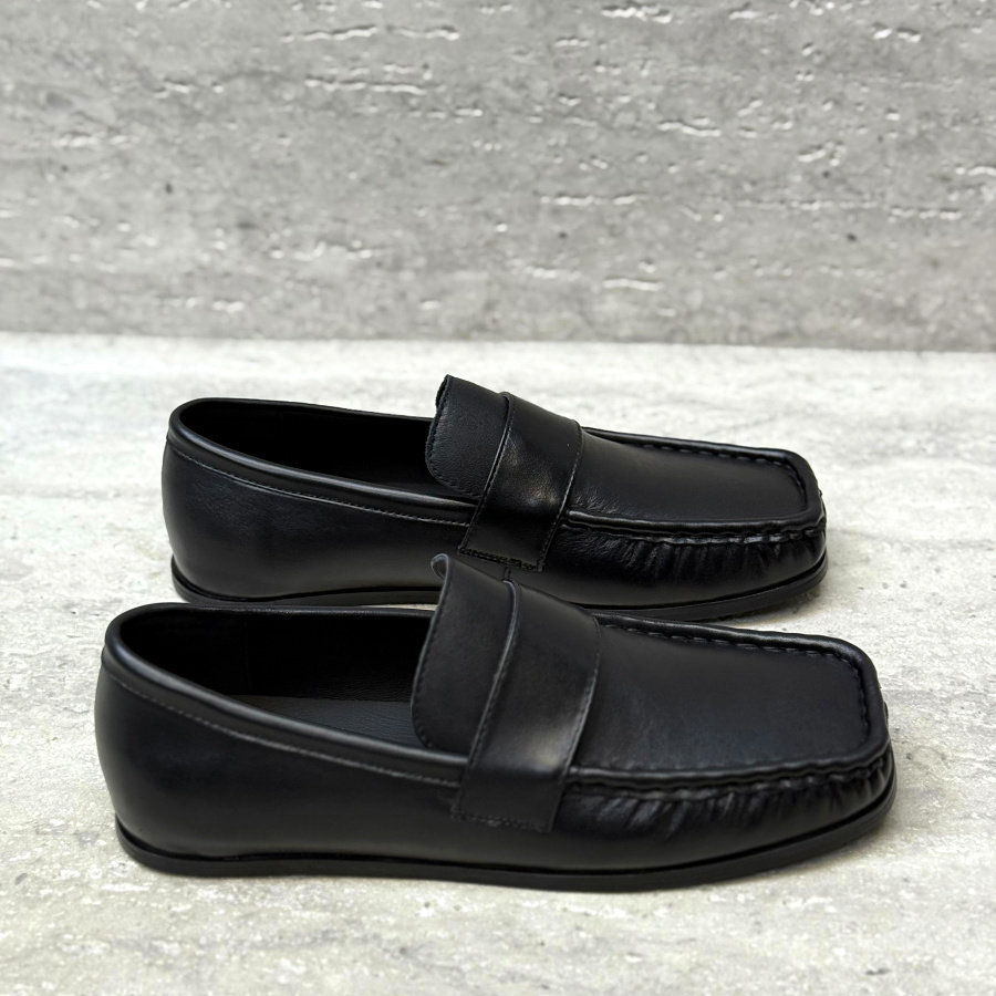 欧洲站2026春季新款真皮欧货女鞋一脚蹬平底休闲商务乐福鞋豆豆鞋,女鞋,乐福鞋（豆豆鞋）,淘宝优惠券,粉丝福利购,淘宝优惠卷