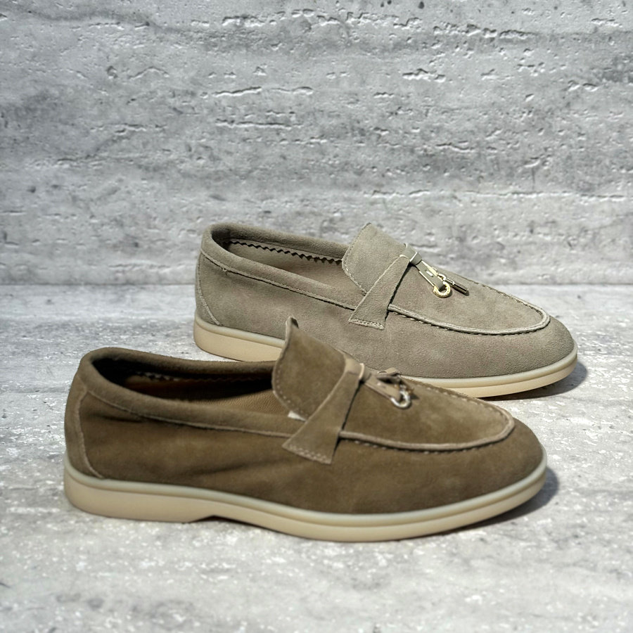 欧洲站女鞋2026早春新款英伦风软底舒适小皮鞋一脚蹬乐福鞋休闲鞋