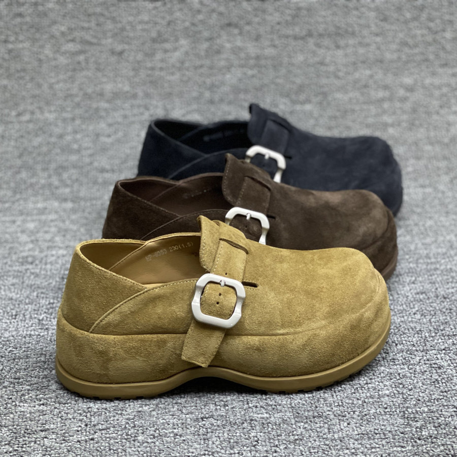 乐魔女鞋2025秋季新款欧货真皮皮带扣内增高英伦风穆勒鞋单鞋女款,女鞋,穆勒鞋,淘宝优惠券,粉丝福利购,淘宝优惠卷