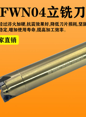 MFWN90快进给铣刀杆WNMU040408刀片三角双面六刀尖 R217.96铣刀杆