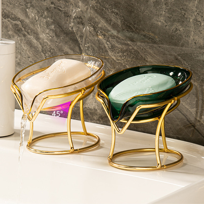 沥水肥皂盒免打孔家用香皂盒轻奢风高档卫生间浴室收纳置物架神器