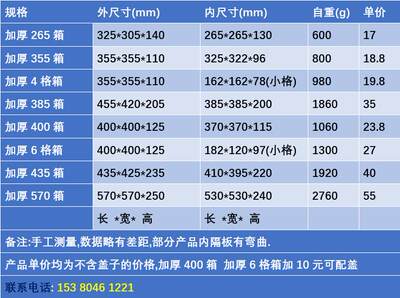 熟胶加厚四方塑料周转箱 正方形收纳箱 塑料箱工具箱分格箱零件盒