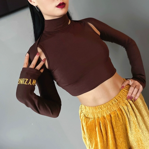 Универсальный рукав Wyz Универсальный единственный предмет джазовый танец многоцветный жилет высокий эластичный спортивный темперамент Slim Top