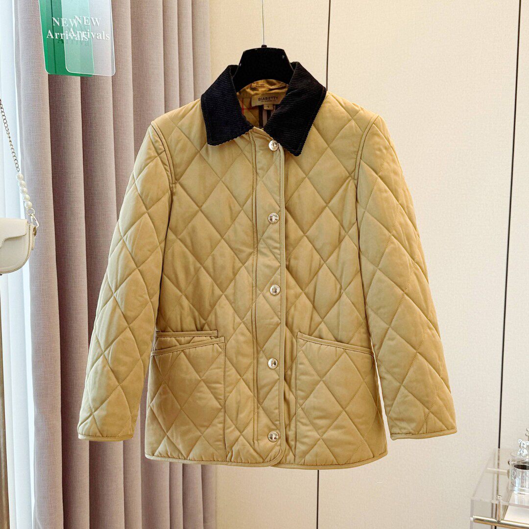 思尼莉莉家新款时尚百搭休闲菱格纹棉服女宽松显瘦遮肉128290