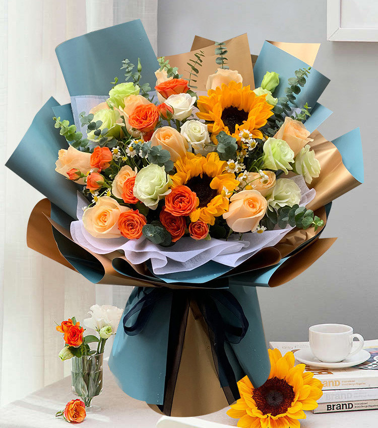 广州鲜花速递向日葵大学毕业生日花束同城天河越秀花都番禺花店