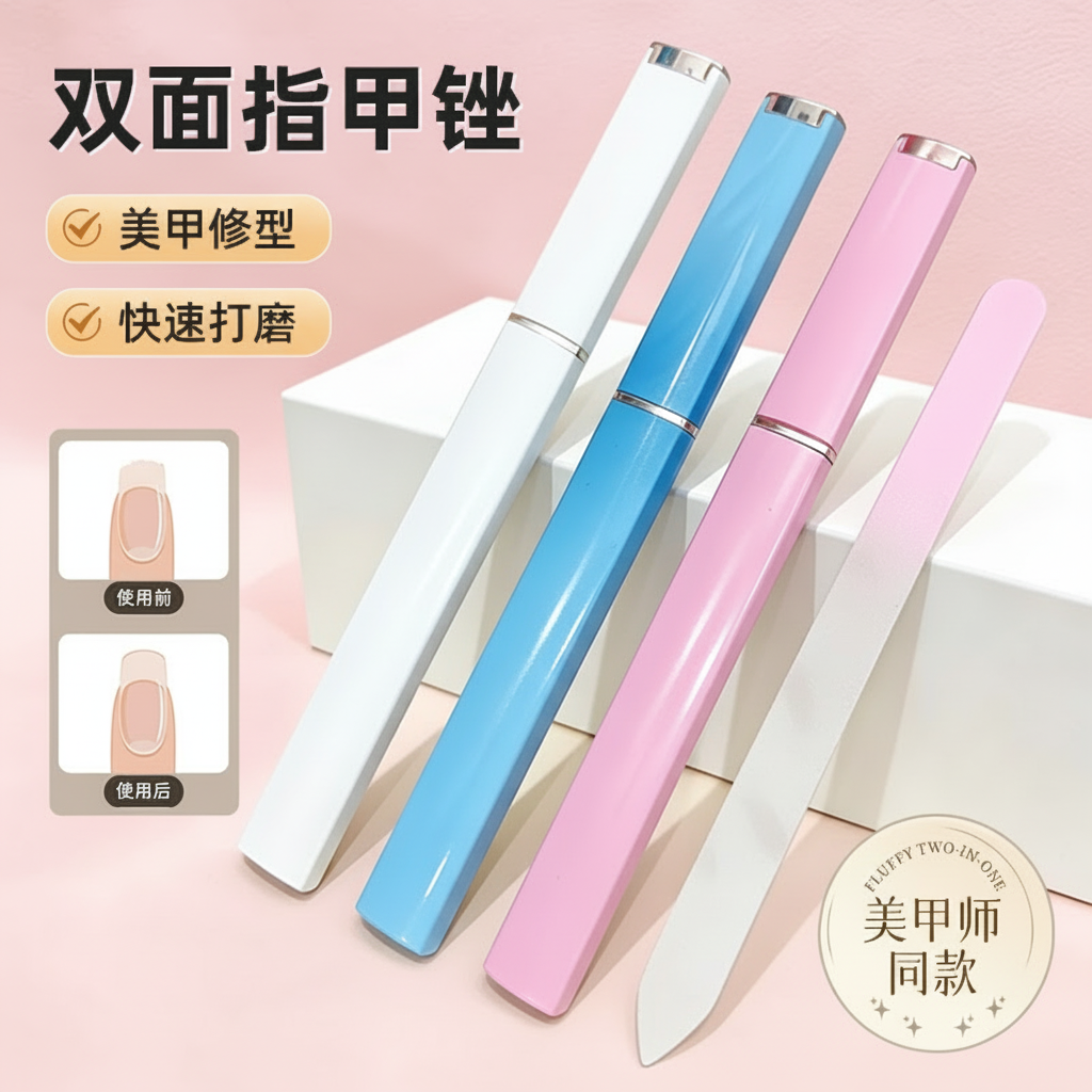 双面指甲锉打磨抛光神器