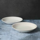 某牌 高端 孤品 简约白色中式 盘子 新骨瓷 家用汤汁菜盘浅盘