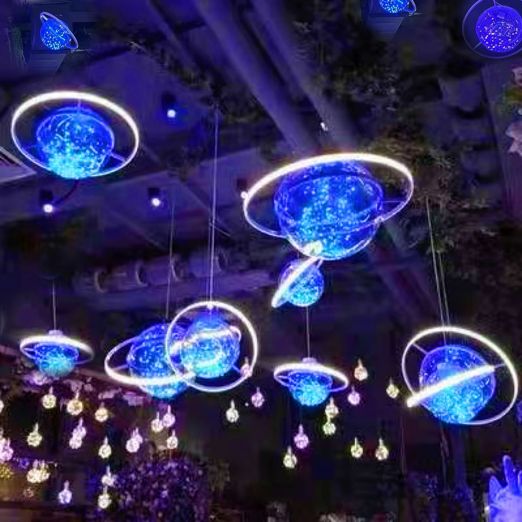 网红星空灯吊灯音乐餐厅烧烤酒馆