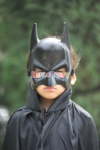 精品蝙蝠侠面具披风立领斗篷黑衣人角色 2件套